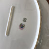 Plat de service ovale en porcelaine de Limoges Lanternier décor fleurs et bleu par Hello Broc brocante en ligne