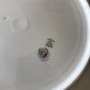 Plat de service rond en porcelaine de Limoges Lanternier décor fleurs et bleu diamètre de 33 cm par Hello Broc brocante en ligne