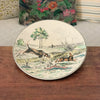 Grand plat de service rond Atelier d'Art Longwy Série La Chasse La Plaine par Hello Broc brocante en ligne
