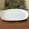 Plat de service ovale vintage blanc liseré doré Porcelaine du Berry 36 x 22 cm par Hello Broc brocante en ligne