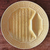 Lot de 6 assiettes à asperges jaune moutarde de Sarreguemines par Hello Broc brocante en ligne