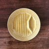 Lot de 6 assiettes à asperges jaune moutarde de Sarreguemines par Hello Broc brocante en ligne