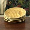 Lot de 6 assiettes à asperges jaune moutarde de Sarreguemines par Hello Broc brocante en ligne