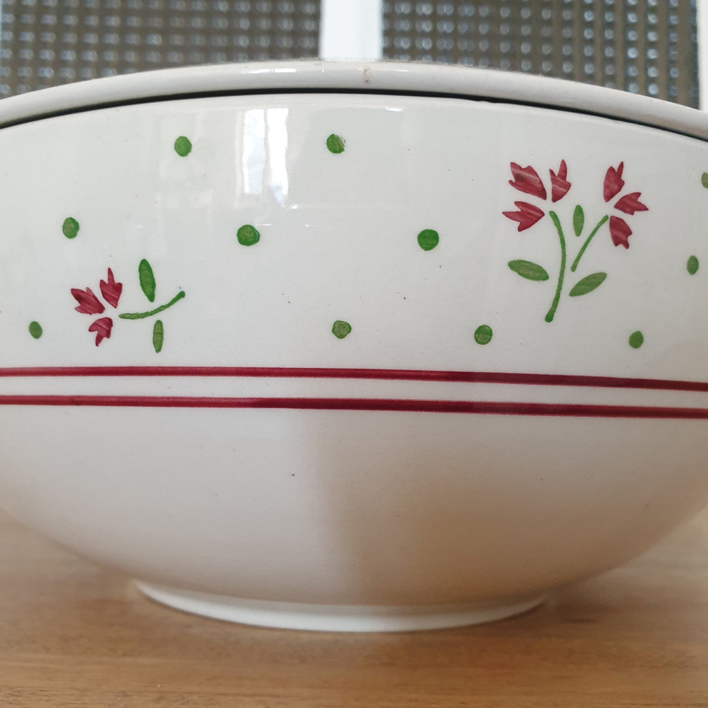 Soupière vintage de Keller & Guérin Lunéville décor Monique par Hello Broc brocante en ligne