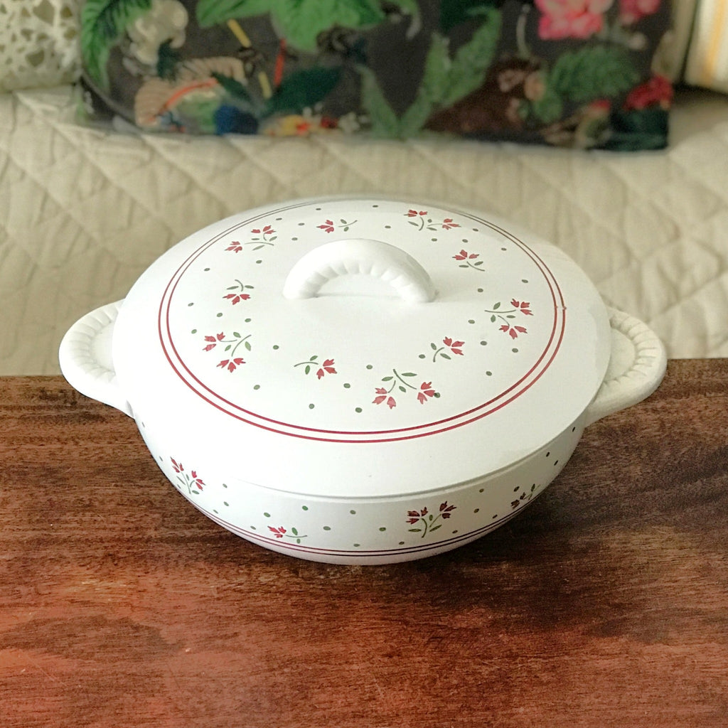 Soupière vintage de Keller & Guérin Lunéville décor Monique par Hello Broc brocante en ligne