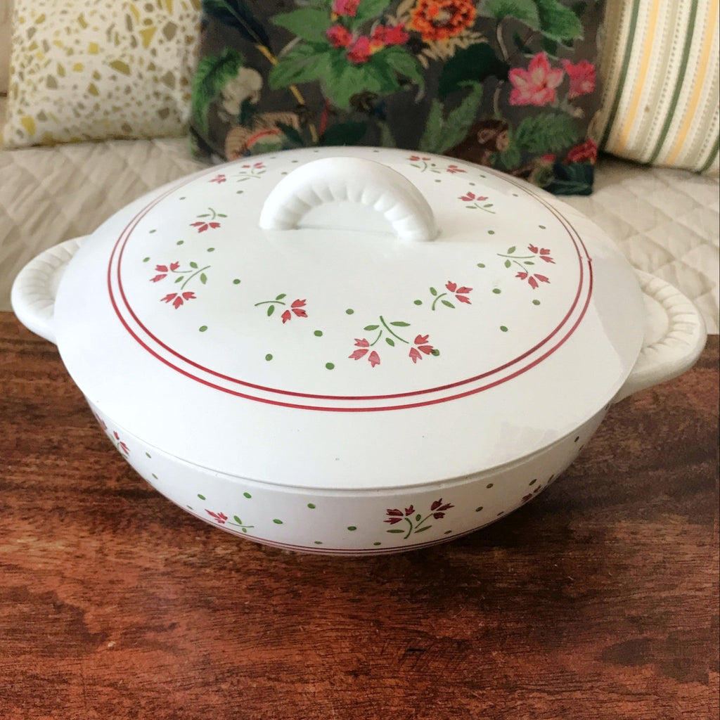 Soupière vintage de Keller & Guérin Lunéville décor Monique par Hello Broc brocante en ligne