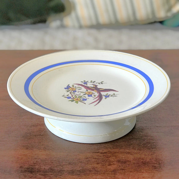 Présentoir à gâteau sur piédouche de Boch La Louvière par Hello Broc brocante en ligne