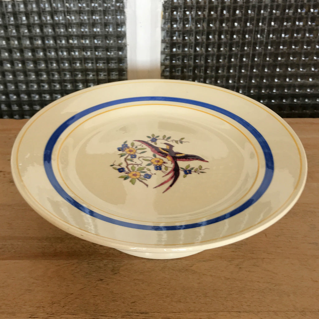 Présentoir à gâteau sur piédouche de Boch La Louvière par Hello Broc brocante en ligne