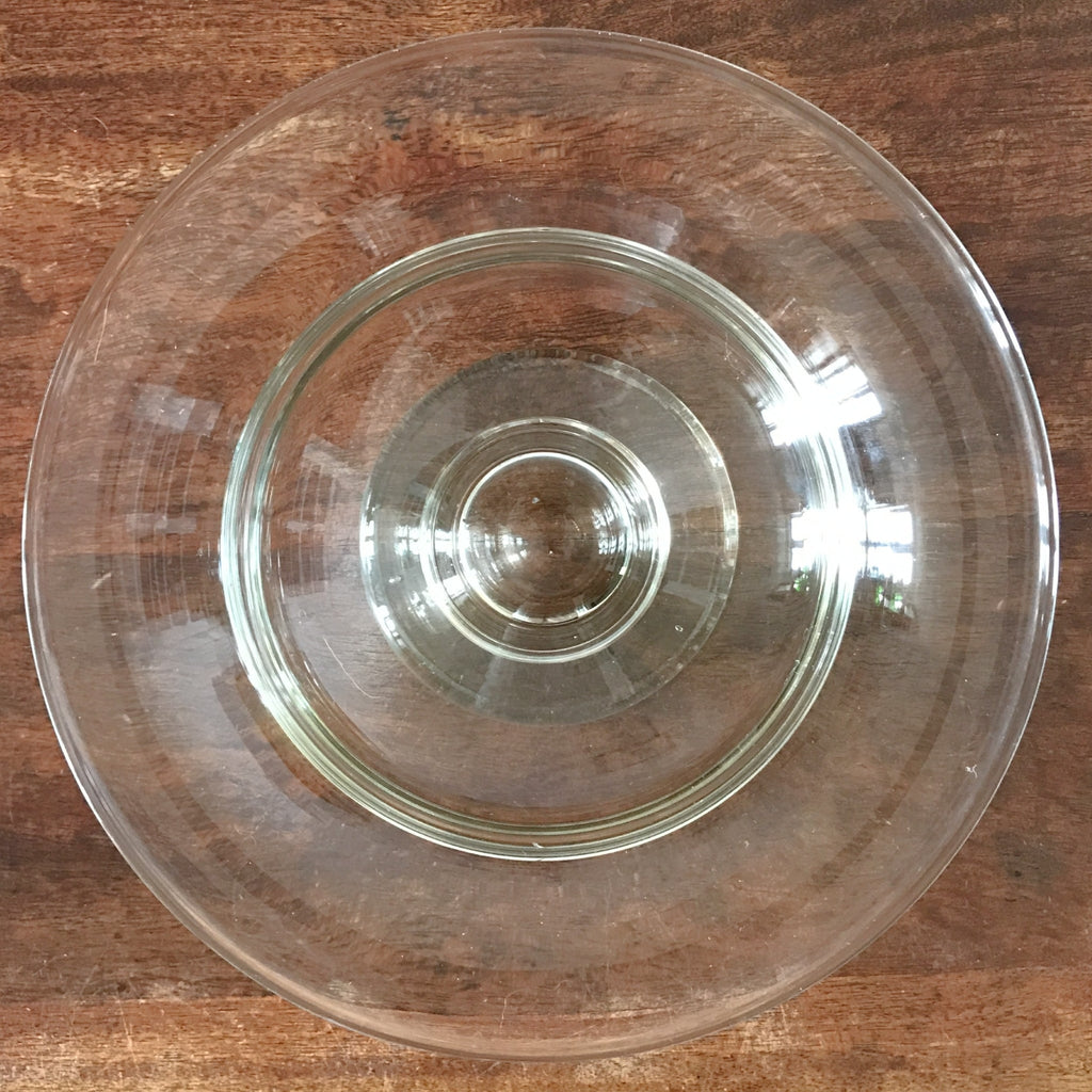 Coupe à fruits vintage sur piédouche en verre moulé par Hello Broc brocante en ligne