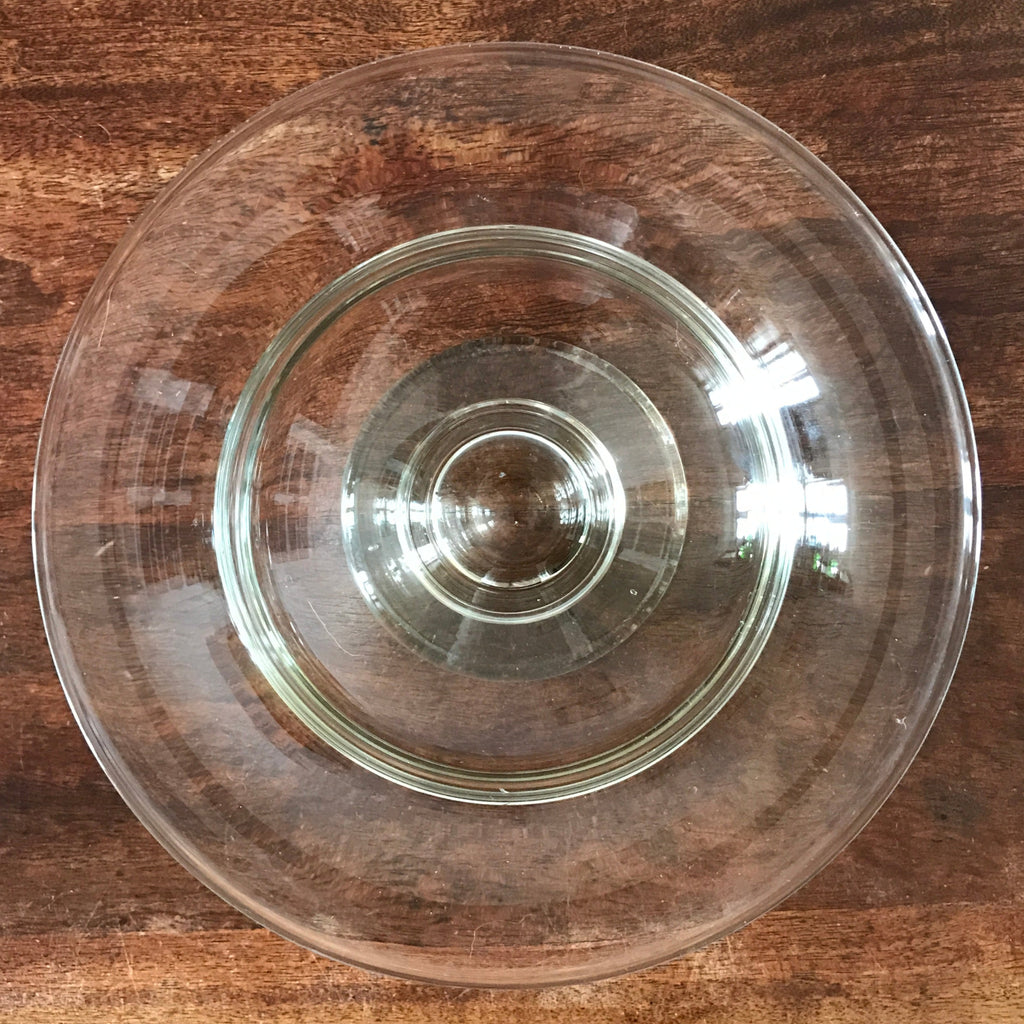 Coupe à fruits vintage sur piédouche en verre moulé par Hello Broc brocante en ligne