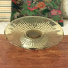 Grand présentoir à gâteau Art Déco en verre moulé jaune sur pied diamètre 31 cm par Hello Broc brocante en ligne