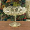 Grand compotier vintage sur pied en cristal moulé années 50 par Hello Broc brocante en ligne