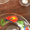 Service à fruits ou à punch vintage  en verre décor peint main années 70 / 80 par  Hello Broc brocante en ligne