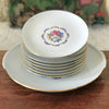 Ensemble service à tarte en porcelaine de Bavière Winterling : plat à tarte et 8 assiettes à dessert par Hello Broc brocante en ligne