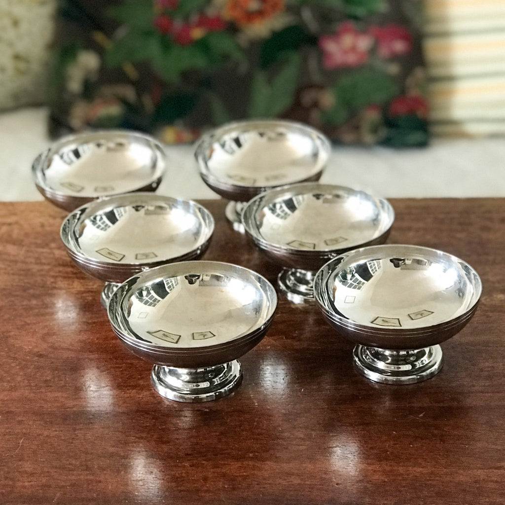Lot de 6 coupes à fruits ou à glace vintage années 70 en inox Remy Letang par Hello Broc brocante en ligne
