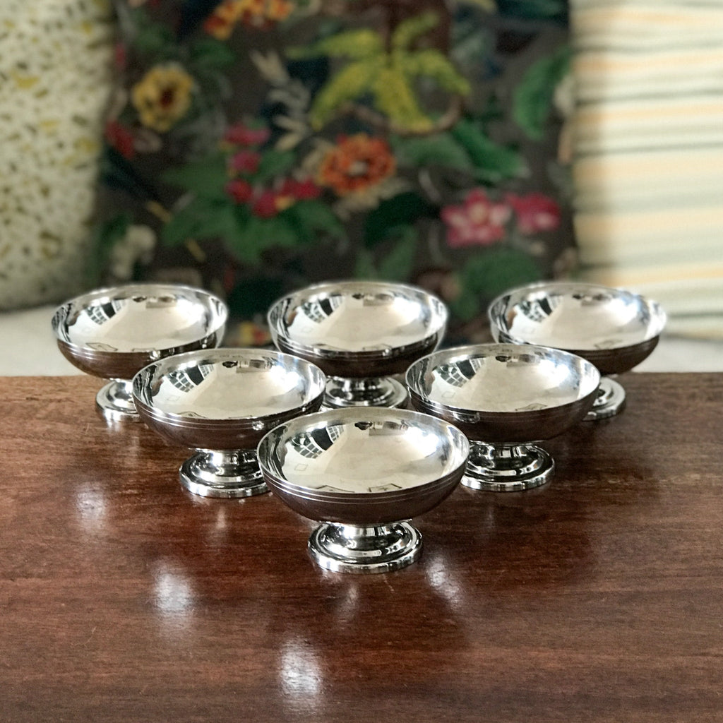 Lot de 6 coupes à fruits ou à glace vintage années 70 en inox Remy Letang par Hello Broc brocante en ligne