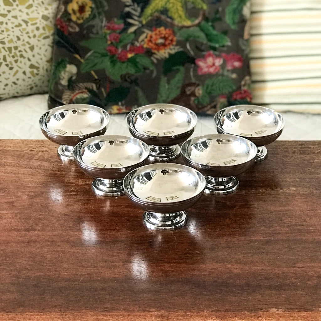Lot de 6 coupes à fruits ou à glace vintage années 70 en inox Remy Letang par Hello Broc brocante en ligne