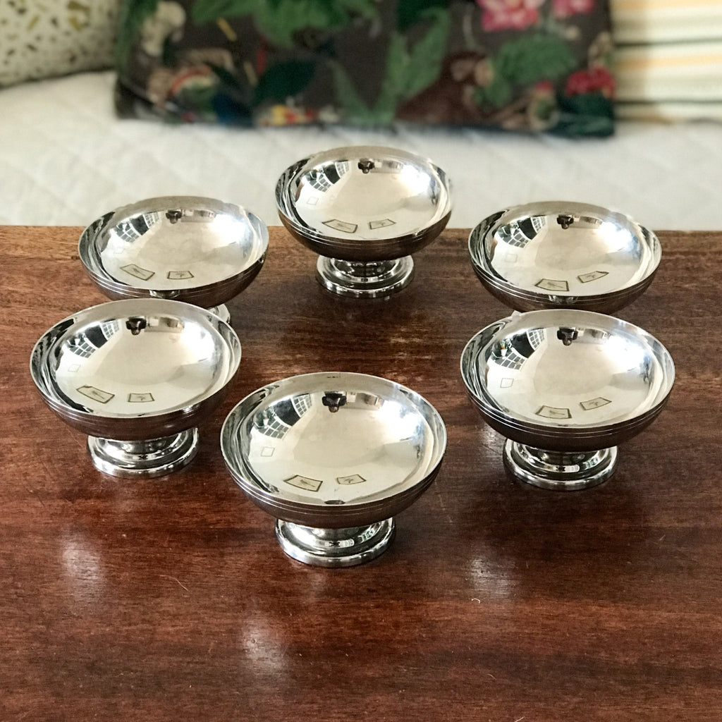 Lot de 6 coupes à fruits ou à glace vintage années 70 en inox Remy Letang par Hello Broc brocante en ligne