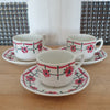 Ensemble de 3 tasses et sous-tasses à café décor Monique de Céranord Saint Amand Nord par Hello Broc brocante en ligne
