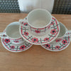 Ensemble de 3 tasses et sous-tasses à café décor Monique de Céranord Saint Amand Nord par Hello Broc brocante en ligne