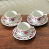 Ensemble de 3 tasses et sous-tasses à café décor Monique de Céranord Saint Amand Nord par Hello Broc brocante en ligne