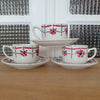 Ensemble de 3 tasses et sous-tasses à café décor Monique de Céranord Saint Amand Nord par Hello Broc brocante en ligne
