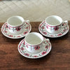 Ensemble de 3 tasses et sous-tasses à café décor Monique de Céranord Saint Amand Nord par Hello Broc brocante en ligne