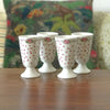 Ensemble de 4 mazagrans publicitaires fleuris en céramique Yves Rocher par Hello Broc brocante en ligne