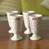 Ensemble de 4 mazagrans publicitaires fleuris en céramique Yves Rocher par Hello Broc brocante en ligne
