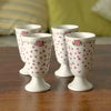 Ensemble de 4 mazagrans publicitaires fleuris en céramique Yves Rocher par Hello Broc brocante en ligne