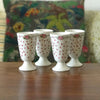 Ensemble de 4 mazagrans publicitaires fleuris en céramique Yves Rocher par Hello Broc brocante en ligne