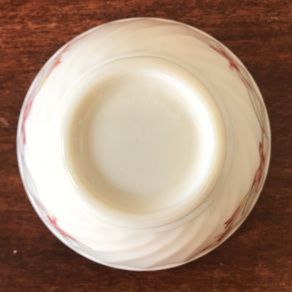 Lot de 3 bols Arcopal torse motif Diana verre opalin blanc vintage années 80 par Hello Broc brocante en ligne