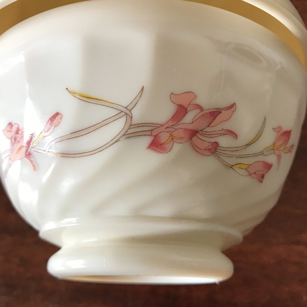 Lot de 3 bols Arcopal torse motif Diana verre opalin blanc vintage années 80 par Hello Broc brocante en ligne