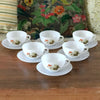Lot 6 tasses et sous tasses coordonnées à café ou à thé en opaline Arcopal par Hello Broc brocante en ligne