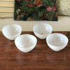 Lot 4 bols Huile Lesieur vintage en verre opalin blanc par Hello Broc brocante en ligne