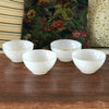 Lot 4 bols Huile Lesieur vintage en verre opalin blanc par Hello Broc brocante en ligne