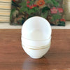 Lot 4 bols Huile Lesieur vintage en verre opalin blanc par Hello Broc brocante en ligne