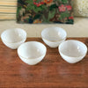 Lot 4 bols Huile Lesieur vintage en verre opalin blanc par Hello Broc brocante en ligne