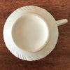 Ensemble 3 tasses à thé et 3 soucoupes décor torse en creux fleurs roses en faïence fine par Hello Broc brocante en ligne