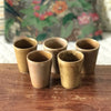 Lot de 5 tasses vintage en grès vernissé Digoin contenance de 11 cl par Hello Broc brocante en ligne