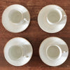 Ensemble de 4 tasses à café et 4 soucoupes coordonnées en porcelaine blanche de France par Hello Broc brocante en ligne