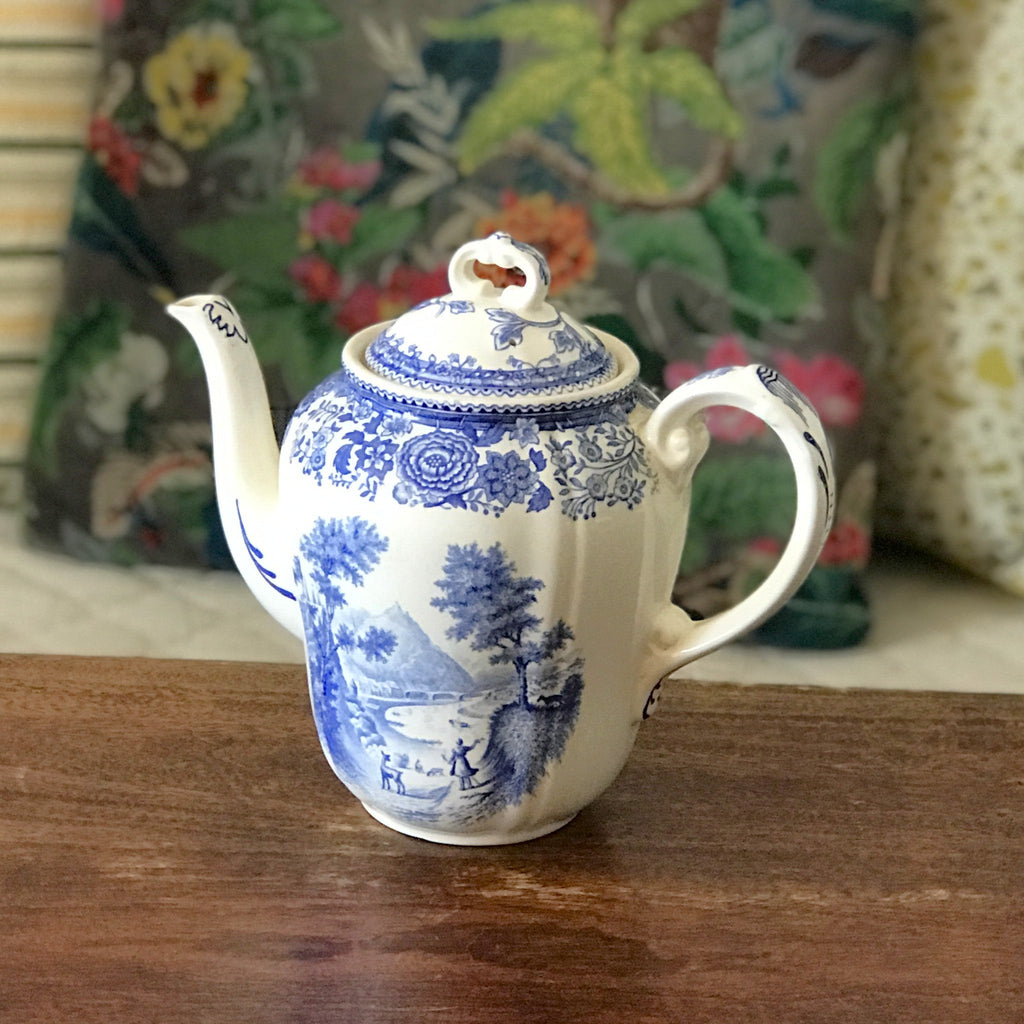 Cafetière verseuse théière vintage Villeroy & Boch Burgenland bleu contenance de 1,2 litre par Hello Broc brocante en ligne