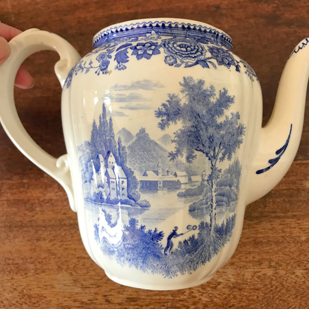 Cafetière verseuse théière vintage Villeroy & Boch Burgenland bleu contenance de 1,2 litre par Hello Broc brocante en ligne