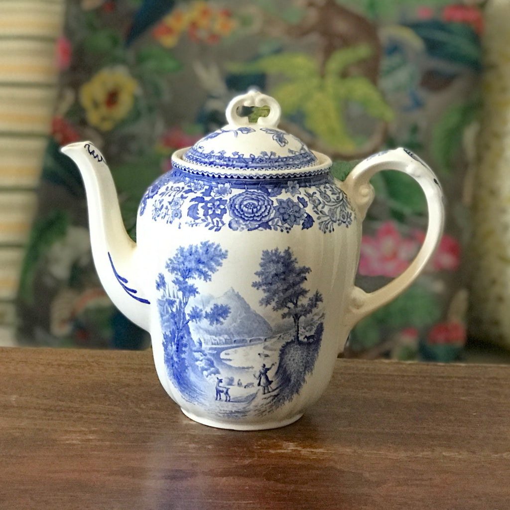 Cafetière verseuse théière vintage Villeroy & Boch Burgenland bleu contenance de 1,2 litre par Hello Broc brocante en ligne