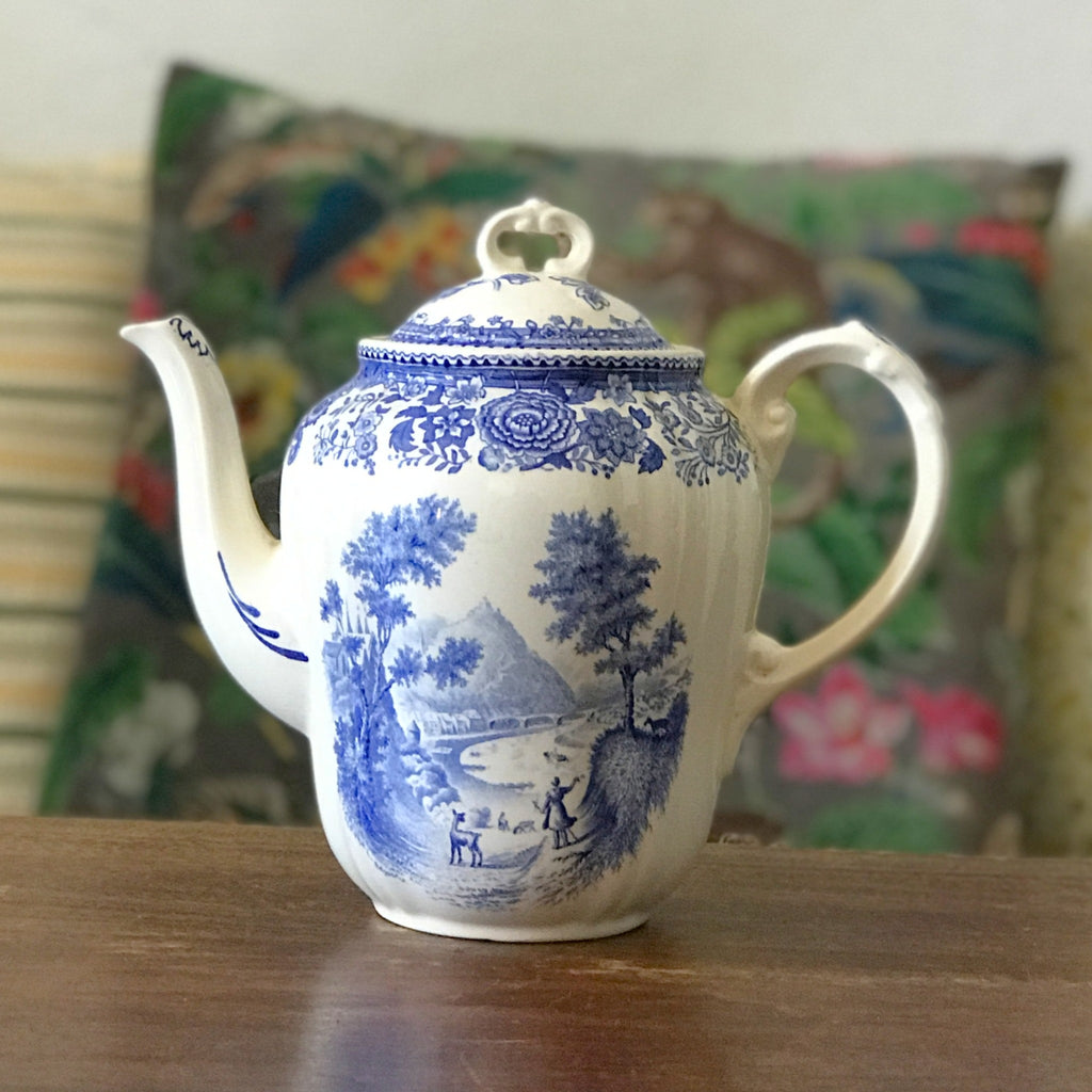 Cafetière verseuse théière vintage Villeroy & Boch Burgenland bleu contenance de 1,2 litre par Hello Broc brocante en ligne
