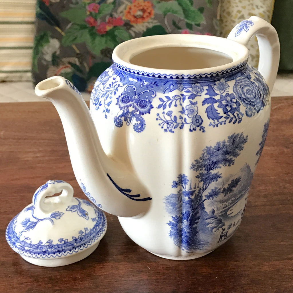 Cafetière verseuse théière vintage Villeroy & Boch Burgenland bleu contenance de 1,2 litre par Hello Broc brocante en ligne