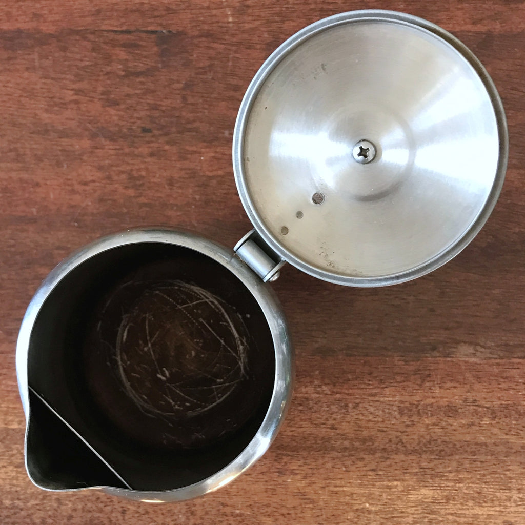 Théière individuelle en acier inoxydable et bois par Hello Broc brocante en ligne