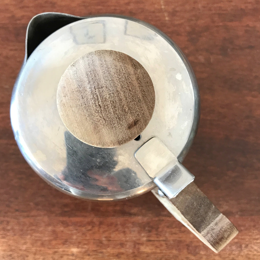Théière individuelle en acier inoxydable et bois par Hello Broc brocante en ligne