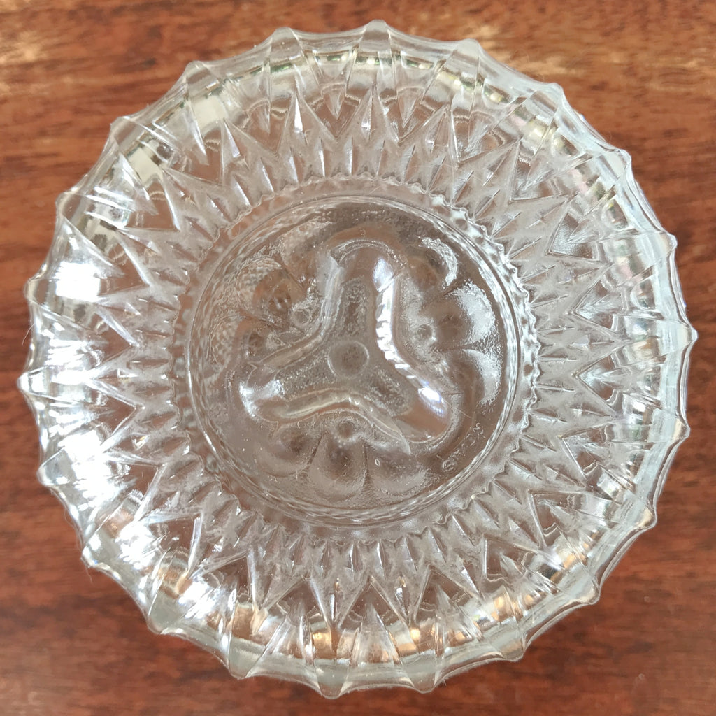 Sucrier vintage en verre moulé de Reims France par Hello Broc brocante en ligne