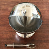 Sucrier vintage boule en chrome avec sa pince à sucre par Hello Broc brocante en ligne